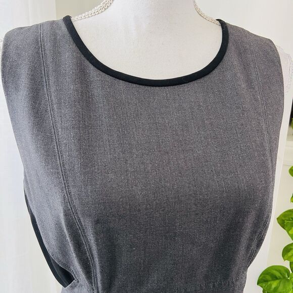 Calvin Klein Black & Gray Colorblock Pencil Dress Secretarycore Lined - Size 6 - Picture 2 of 8
